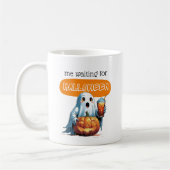 Wachten op Halloween spookkoffie Koffiemok (Links)