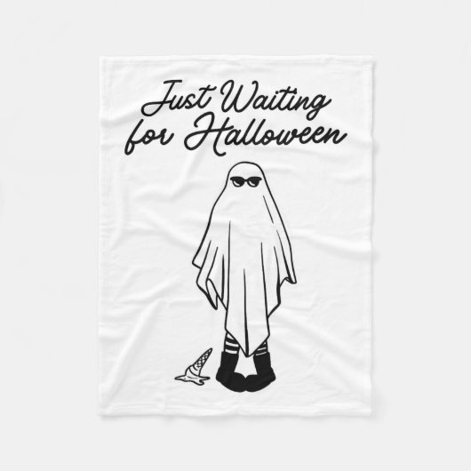 Wachten op Halloween Spooky Ghost Summer Hall Fleece Deken (Voorkant)