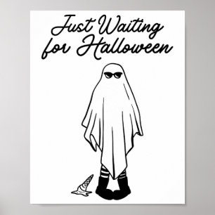 Wachten op Halloween Spooky Ghost Summer Hall Poster