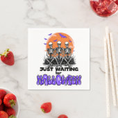 Wachten op Halloween, Spooky Schattige Skeleton Servet (Insitu)