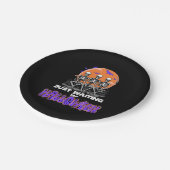 Wachten op Halloween, Spooky Skeleton Papieren Bordje (Gekanteld)