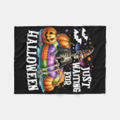 Wachten op Halloween Spooky Skeleton Summer Fleece Deken (Voorkant (Horizontaal))