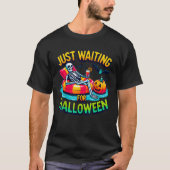 Wachten op Halloween Spooky Skeleton Summer T-shirt (Voorkant)