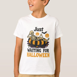 Wachten op Halloween Spooky Summer Skeleton T-shirt