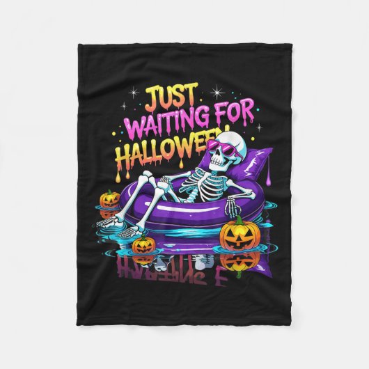Wachten op Halloween Spooky Summer Vibes Sum Fleece Deken (Voorkant)