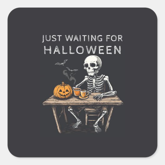 Wachten op Halloween Sticker | grappig (Voorkant)