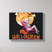 Wachten op Halloween Summer Nurse Skeleton P Canvas Afdruk (Voorkant)