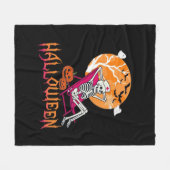 Wachten op Halloween Summer Nurse Skeleton P Fleece Deken (Voorkant (Horizontaal))