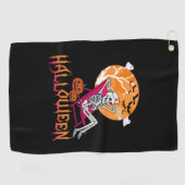 Wachten op Halloween Summer Nurse Skeleton P Golfhanddoek (Horizontaal)