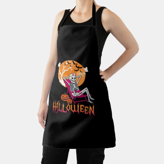 Wachten op Halloween Summer Nurse Skeleton P Schort (Insitu)