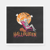 Wachten op Halloween Summer Nurse Skeleton P Servet (Voorkant)
