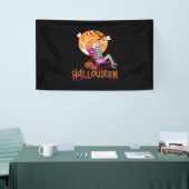 Wachten op Halloween Summer Nurse Skeleton P Spandoek (Beurs)