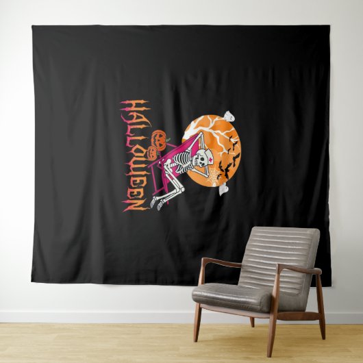 Wachten op Halloween Summer Nurse Skeleton P Wandkleed (In Situ (horizontaal))