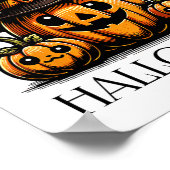 Wachten op Halloween Summer Spooky Pumpkin Poster (Hoek)