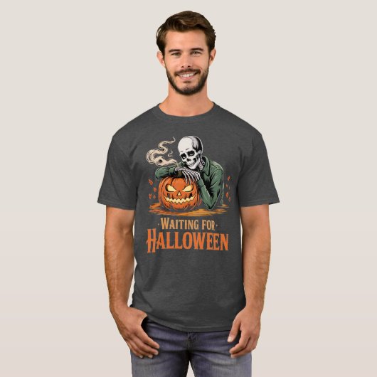 Wachten op Halloween T-shirt (Voorkant volledig)
