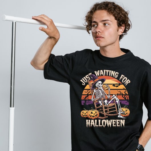 Wachten op halloween t-shirt