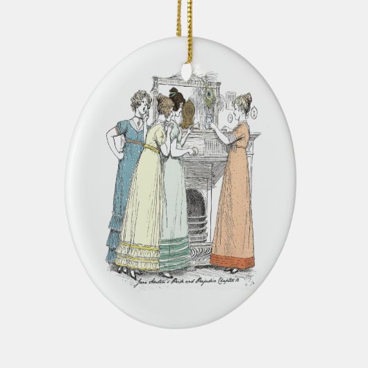 Wachten op heren - Pride & Prejudice Keramisch Ornament (Rechts)