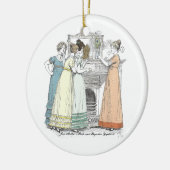 Wachten op heren - Pride & Prejudice Keramisch Ornament (Links)