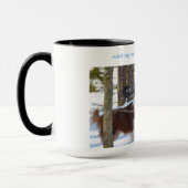 wachten op het eerste storm van de winter mok (Links)