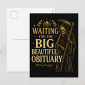 Wachten op het grote mooie overlijdensbericht, Hal Feestdagenkaart (Voorkant / Achterkant)