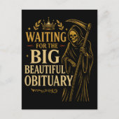 Wachten op het grote mooie overlijdensbericht, Hal Feestdagenkaart (Voorkant)