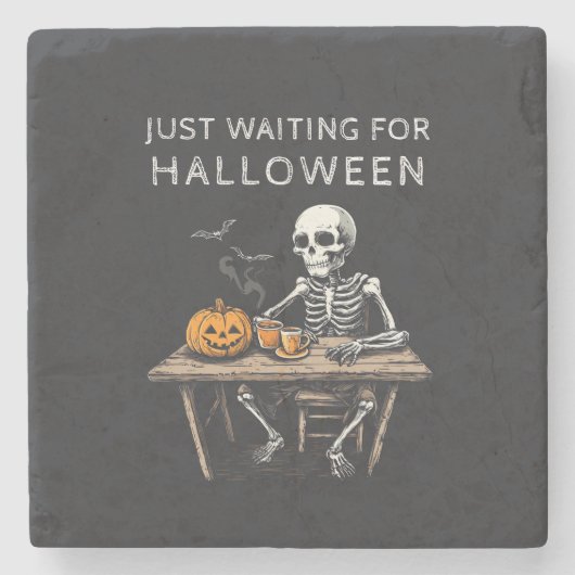 Wachten op het Halloween Stone Onderzetter | grapp (Voorkant)