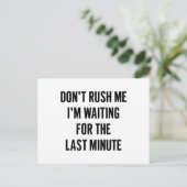Wachten op het laatste moment briefkaart (Staand voorkant)