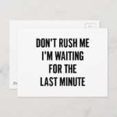 Wachten op het laatste moment briefkaart (Voorkant / Achterkant)