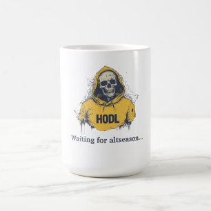 Wachten op het laatste seizoen. HODL & Wait-T-shir Koffiemok