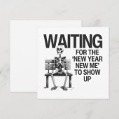 Wachten op het nieuwe jaar dat ik ga Shows Feestdagenkaart (Voorkant / Achterkant)