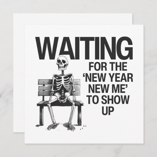 Wachten op het nieuwe jaar dat ik ga Shows Feestdagenkaart (Voorkant / Achterkant)