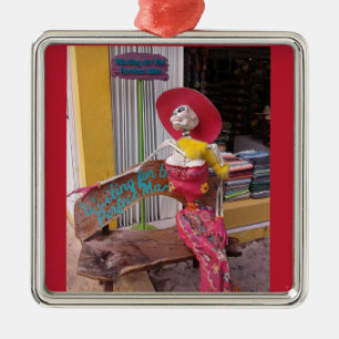 Wachten op het perfecte Man Metalen Ornament