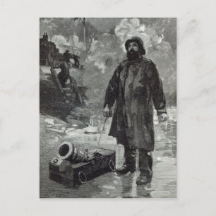 Wachten op het signaal briefkaart