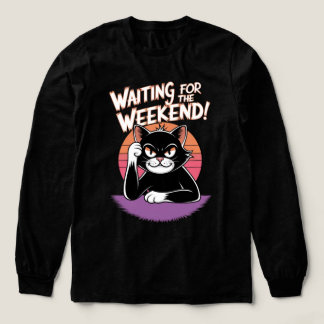 Wachten op het weekend - Grumpy Cat Retro Sunset Tri-Blend Shirt