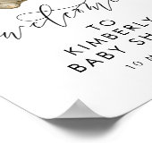 wachten op het welkomstteken van het griekse baby poster (Hoek)