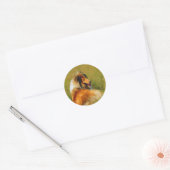 Wachten op je Rough Collie Ronde Sticker (Envelop)