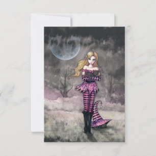 Wachten op je tijdens Midnight Halloween Briefkaar Kaart