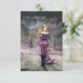 Wachten op je tijdens Midnight Halloween Briefkaar Kaart (Staand voorkant)