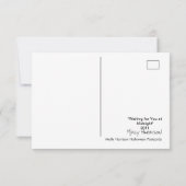 Wachten op je tijdens Midnight Halloween Briefkaar Kaart (Achterkant)