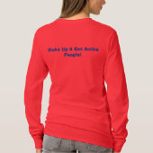 "Wachten op jou" Long-Sleeve Workout Shirt (Achterkant)