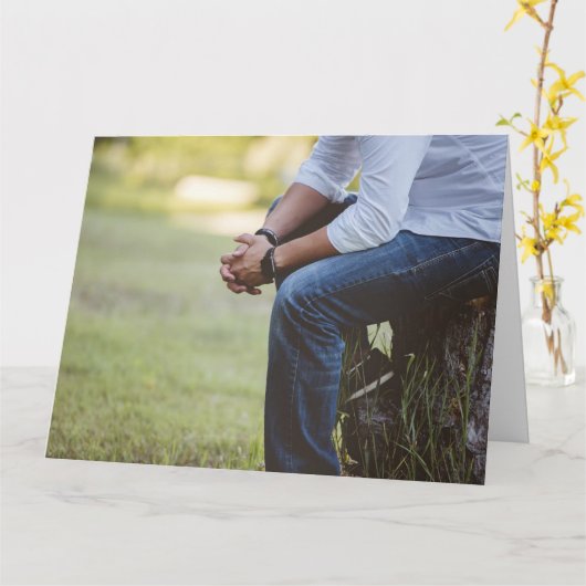 Wachten op jou - Van hem Kaart (Gele Bloem)