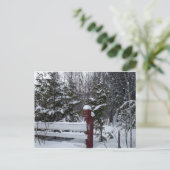 Wachten op kerst-vogelhuis feestdagenkaart (Staand voorkant)