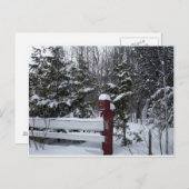 Wachten op kerst-vogelhuis feestdagenkaart (Voorkant / Achterkant)