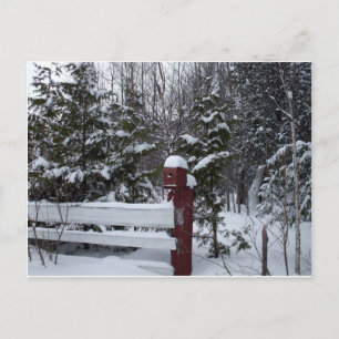 Wachten op kerst-vogelhuis feestdagenkaart