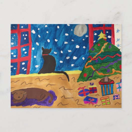 Wachten op kerstBriefkaart Briefkaart (Voorkant)