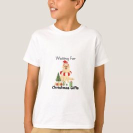 "Wachten op kerstcadeaus: leuk T-shirt voor kinder