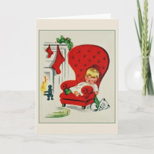  wachten op kerstKaart Feestdagen Kaart (Voorkant)