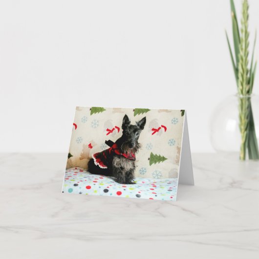 Wachten op kerstkaart kaart (Voorkant)