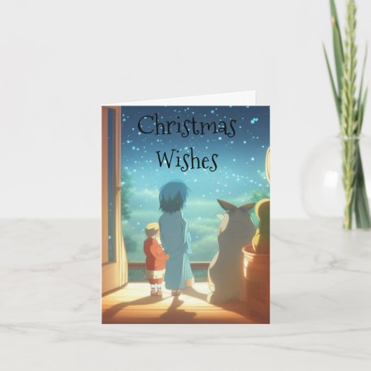 wachten op kerstkaart kaart (Voorkant)