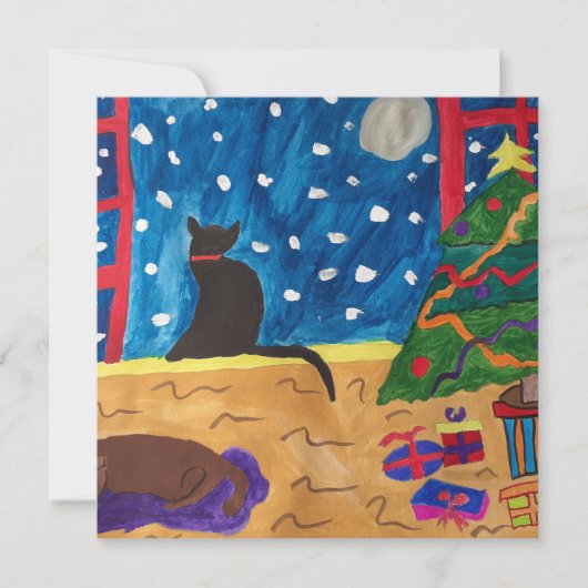 Wachten op kerstkerstkaartje (Voorkant)